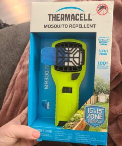 Thermacell Mosquito Portable Repeller; Includes 12-Hour Refill; 15 Foot Zone of Protection; Highly Effective Mosquito Repellent; Bug Spray Alternative; Scent Free Hi Vis Mr300 21 81kmkYhVerL