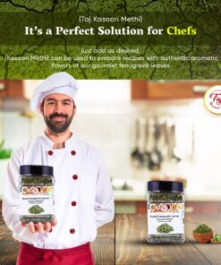 TAJ Kasoori Methi, Dried Fenugreek Leaves, 1oz (28g) 1 Ounce (Pack of 1) 13 81kn1 juaKL