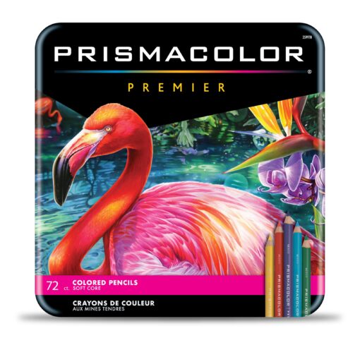 Prismacolor Colored Pencils, Premier Soft Core Pencils, Assorted, 72 Count 72 Count (Pack of 1)