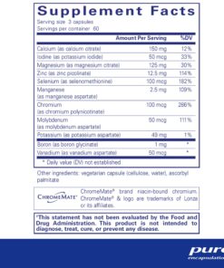 Alternative view of Pure Encapsulations Mineral 650 Without Copper & Iron | Hypoallergenic Combination of Balanced Chelated|Minerals | 180 Capsules