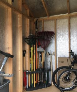 Rubbermaid Plastic Garage Corner Tool Tower Rack, Easy to Assemble, Organizes up to 30 Long-Handled Tools/Rakes/ Brooms/Shovles for Home/House/Outdoor/Sheds Corner Tower 41 81kpii9sCYL