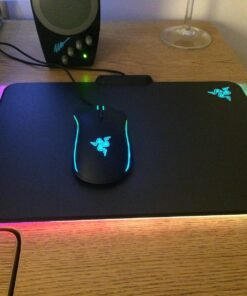 Razer BlackWidow Chroma: Clicky RGB Mechanical Gaming Keyboard - 5 Macro Keys Green Mechanical Switches (Tactile and Clicky) 33 81kpxUj227L 1