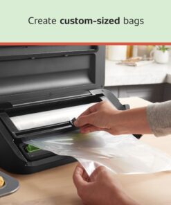 FoodSaver Vacuum Sealer Bags, Rolls for Custom Fit Airtight Food Storage and Sous Vide, 8" x 20' (Pack of 3) 3 rolls (Pack of 1) 3-Pack Seal Roll 12 81kqJVkmZsL