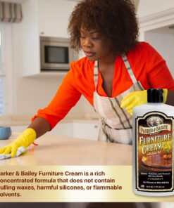 PARKER & BAILEY FURNITURE CREAM - Multisurface Wood Cleaner And Polish Furniture Quick Shine Restorer Protector Kitchen Cabinets Surface Cleaner House Cleaning Supplies Home Improvement, 16oz 16 Fl Oz (Pack of 1) 30 81kr2dDA43L