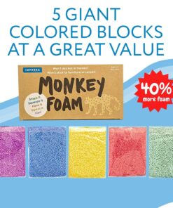 Alternative view of IMPRESA Monkey Foam from The Original Monkey Noodle - 5 Blocks - Squishy Sensory Toys for Kids with Unique Needs - Fosters Creativity/Focus - Fun and Stocking Stuffers for Toddlers (Ages 3+)