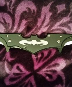 Dark Twin Blade Knife - Double Edge Folding Pocket with clip, 11" Stainless Steel Two Sharp Cut (Black) Black 80 81krDSTtyBL