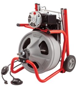 RIDGID 26998 Model K-400 Drain Cleaning 120-Volt Drum Machine Kit with C-45IW 1/2" x 75' Cable, White, Black, Red 29 81ksJoO8Y7L