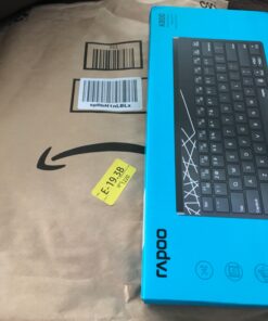 Rapoo K800 2.4G Wireless Keyboard Small Silent Compact Low-Profile Plug and Go for Computer/Desktop/PC/Laptop/Notebook/Smart TV Travel Business Keyboards Black 22 81ksN8h6C8L