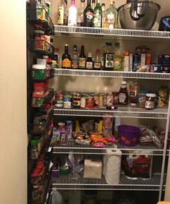 Spice Rack Organizer – Space Saving Wall Mount 5-Tier Wire Shelves for Pantry or Cabinets – Kitchen Organization and Storage by Home-Complete (Black) 45 81kuC8uS 8L