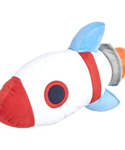 Alternative view of Amazon Basics Kids Space Rockets Decorative Pillow - Spaceship, Polyester, Assorted, 16.5" x 4"