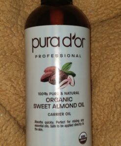 PURA D'OR 16 Oz Organic Sweet Almond Oil - 100% Pure & Natural USDA Certified Cold Pressed Carrier Oil - Hexane Free - Facial Polish, Full Body, Massages, DIY Base, For Face Skin & Hair, Men & Women 34 81kuzXUnRDL 1