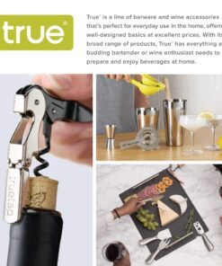 True Sommelier Waiter's Corkscrew - Professional Wine Bottle Opener, Wine Accessories, Gift for Wine Lovers, Stainless Steel - Set of 1, Silver 16 81kv4AfoUXL