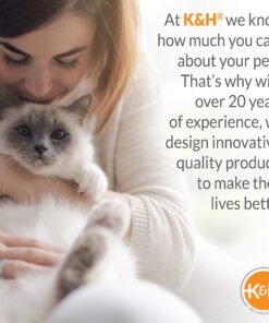 K&H Pet Products Heated Thermo-Kitty Mat, Indoor Heated Cat Bed, Pet Heat Pad for Indoor Cats and Small Dogs, Cat Heating Pad, Electric Thermal Warming Cat Bed Mat, Sage/Tan 12.5 X 25 Inches Pet Bed 32 81kxKPLG57L