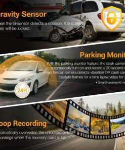 Rexing V1GW-4K Ultra HD Car Dash Cam w/Built-in GPS Logger, 2.4" LCD Screen,Wi-Fi,170° Wide Angle Dashboard Camera Recorder with G-Sensor, WDR, Loop Recording, Supercapacitor, Mobile App, up to 256GB 14 81kxTV81wDL