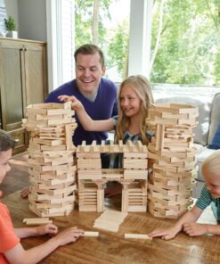 MindWare KEVA Structures 400 Plank Wooden Building Blocks Set - Includes 400 Pine KEVA Planks, Canvas Storage Bag and Full-Color Idea Book 10 81kxbPG2fTL