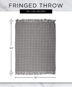DII Braided Striped Throw, 50x60, Navy 27 81kyFnSXi9L
