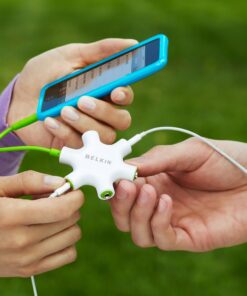 Belkin Rockstar 5-Jack Multi Headphone Audio Splitter (Light Green) - Headphone Splitter Designed To Connect Up To 5 Devices For Classrooms, Audio Mixing & Shared Experiences - For iPhone, iPad & More Light Green 13 81kyYDWNdiL