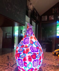 280ml Purple Rose Essential Oil Diffuser Glass Aromatherapy Ultrasonic Humidifier - Auto Shut-Off,Timer Setting, BPA Free for Home Hotel Yoga Leisure SPA Gift G5-280ml Purple Rose Aladdin Vase 280ml 33 81kzVvWAfGL