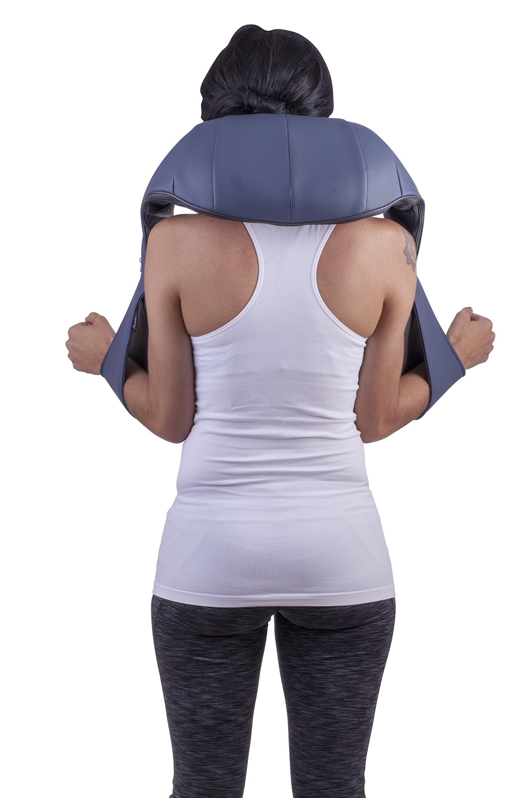 Bruntmor Cordless Rechargeable Neck & Back Pain Relief Products | Shiatsu Massager 3-D Deep Kneading Portable Full Body Massager Back Massager for Back Pain with Heat | Ideal for Relieving Shoulder 9 Bruntmor Cordless Rechargeable Neck & Back Pain Relief Products | Shiatsu Massager 3-D Deep Kneading Portable Full Body Massager Back Massager for Back Pain with Heat | Ideal for Relieving Shoulder - Image 9