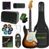 GearIT Electric Guitar Kit Bundle (Premium Mahogany Tonewood) GST-100 Mission Series, 39in Full-Size, Beginner Starter, with Amplifier, HSS Pickups with Coil Split, Gig Bag, Accessories - Sunburst 42 81l09 kGjkL