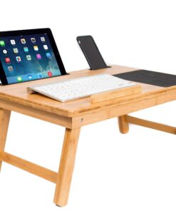 Sofia + Sam Multi Tasking Lap Desk with Adjustable Tilt Surface | Mouse Pad | Fits Laptops Up to 15" | Tablets Up to 9.6" | Smart Phones Up to 3.5" | Natural | | Computer Lap Tray 31 81l1HKZtzYL
