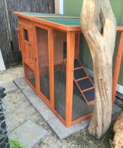 TRIXIE Pet Products Chicken Coop with Outdoor Run, 66.75 x 30.25 x 41.25 inches 66.8"L x 30.3"W x 41.3"H 49 81l1rZdDIPL