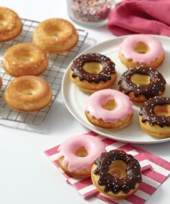 Wilton 6-Cavity Doughnut Baking Pan, Makes Individual Full-Sized 3 3/4" Donuts or Baked Treats, Non-Stick and Dishwasher Safe, Enjoy or Give as Gift, Metal (1 Pan) 1 Pack Wilton Nonstick 6-Cavity Donut Pan 27 81l2aWdV84L