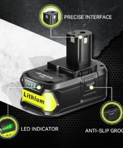 Masione 2Pack 6.5Ah Ryobi 18v Battery P108 Lithium Replacement for Ryobi P102 P103 P104 P105 P107 P108 P109 Cordless Power Tools 2PACK 6.5AH P108 Battery 9 81l3B31PP2L