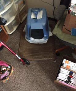 iPrimio Large Cat Litter Trapper Mat w/ Urine/Waterproof Layer - Larger Holes w/ Urine Puppy Pad Option - Cat Litter Mat, Light and Soft (Brown Color) 30x23 - Brown 38 81l5l1uTFEL