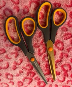 CCR Scissors 8 Inch Soft Comfort-Grip Handles Sharp Titanium Coating Blades, 4-Pack 29 81l5sckD0tL