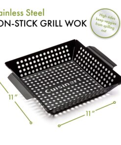 Cuisinart CNW-328 Non Stick 11-Inch, 11 x 11, Grill Wok, 11" x 11 Non-Stick Grill Wok, 11 x 11" 12 81l70XgAIGL