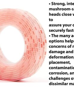 Alternative view of 3M Dual Lock Reclosable Fasteners Heavy Duty Industrial Use Clear TB3560 1" x 10 ft Mated Strip Indoor/Outdoor Use Great for Metal, Glass, Acrylic, PC, ABS 1 in x 10 ft