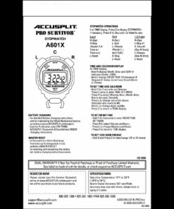 Alternative view of ACCUSPLIT Pro Survivor - A601X Stopwatch, Clock, Extra Large Display Black
