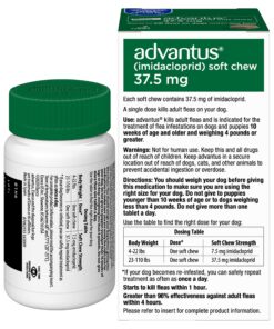 Advantus (Imidacloprid) Chewable Flea Treatment for Large Dogs, 7 Count, 23-110 Pound 21 81lBeKtI4zL