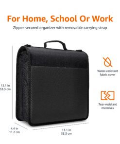 Amazon Basics 3-Ring Binder with Zipper - O-Ring, 3 Inch, Black 1 32 81lBxdWQAQL