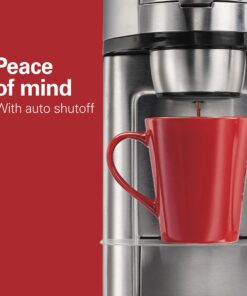 Hamilton Beach The Scoop Single Serve Coffee Maker & Fast Grounds Brewer, Brews in Minutes, 8-14oz. Cups, Stainless Steel 32 81lCpWYqWFL