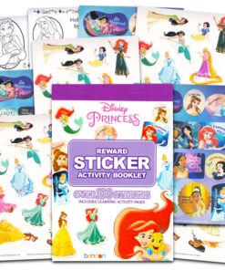 Disney Princess Imagine Ink Book and Sticker Book Set (Bundle Includes 2 Books and Mess Free Marker) 11 81lDaKOm1L