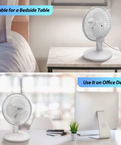 Alternative view of Comfort Zone CZ6D 6" Quiet Portable Indoor 2-Speed Desk Fan with Fully Adjustable Tilt, White
