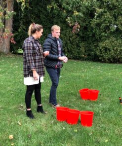 Yard Games Giant Yard Pong with Durable Buckets and Balls Including High Strength Carrying Case 1 Pack 18 81lEWeLzTYL