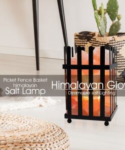 Himalayan Glow 1333 Metal Basket Lamp-Dimmer Switch & ETL, Certified Cord, Pink Salt 16 81lFdlXciwL