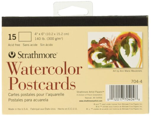 Strathmore Blank Watercolor Postcards pad of 15 (Package May Vary) (4)