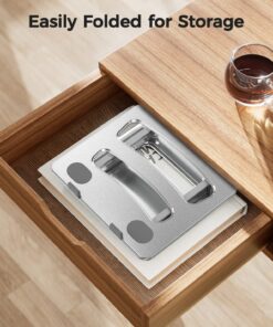 LORYERGO Adjustable Laptop Stand, Portable Riser for 17.3inch Laptops, Adjustment for Desk, Holds Up to 17.6lbs Notebook - Sliver 26 81lGYNY0kBL