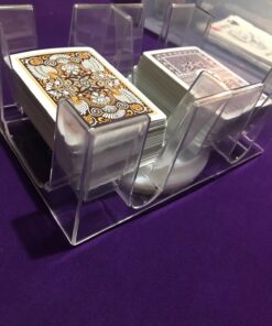 Brybelly Rotating Card Deck Tray | Standard Sized Playing Cards | Rotates in Any Direction | Clear | 6 Deck Tray 13 81lGnnXmB5L