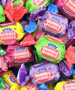 Tootsie Roll Dubble Bubble Holiday Size - 300 Count Resealable Tub of Individually Wrapped Fruit and Bubble Gum - Original, Watermelon, Apple and Grape Flavors - Peanut and Gluten Free, 47.6 Ounce Assorted 300 Count (Pack of 1) 18 81lIEuaeC0L