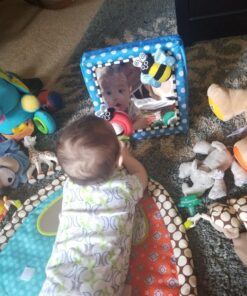 Sassy Tummy Time Floor Mirror | Developmental Baby Toy | Newborn Essential for Tummy Time | Great Shower Gift, Blue, 10 Inch (Pack of 1) 33 81lMh5ch7wL