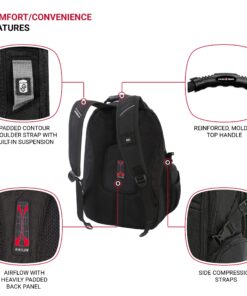 Swiss Gear SA1753 Black TSA Friendly ScanSmart Laptop Backpack - Fits most 15 Inch Laptops and Tablets 17-Inch 26 81lNBmMQ1vL