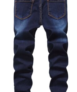 Boy's Skinny Fit Stretch Fashion Jeans Pants 10 Dark Blue 10 81lNKkpMIdL