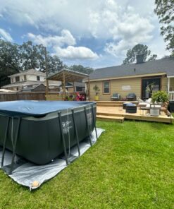 INTEX 26355EH Ultra XTR Deluxe Rectangular Above Ground Swimming Pool Set: 18ft x 9ft x 52in – Includes 1500 GPH Sand Filter Pump – SuperTough Puncture & Rust Resistant – Easy to Assemble with Sand Filter Pump 51 81lOwBzywIL 1