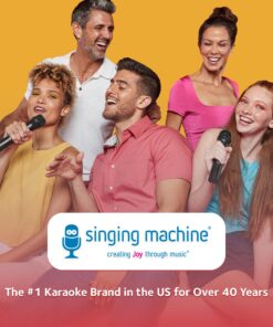 Singing Machine Wired Microphone for Karaoke, (Black) - Unidirectional Dynamic Vocal Microphone - Plug-In Microphone for Karaoke Machine, AMP, & Speaker - Mic for Singing, Public Speaking, & Parties 1 Black 19 81lPTzZBpiL