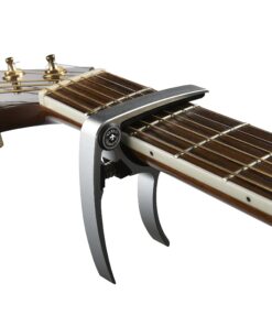 Guitar Capo (2 Pack) for Guitars, Ukulele, Banjo, Mandolin, Bass - Made of Ultra Lightweight Aluminum Metal (1.2 oz!) for 6 & 12 String Instruments - Nordic Essentials, Black+Silver Black + Silver 23 81lPYeMFMrL